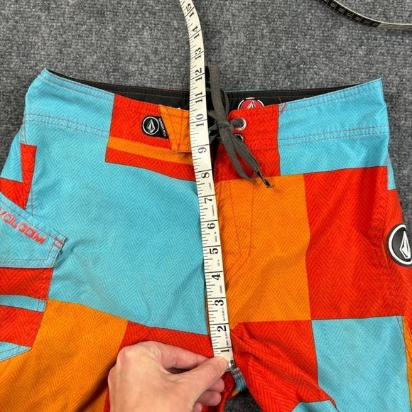 VOLCOM Men’s Hybrid Swim Shorts Trunks Color Block Orange/Blue size: 30 - Picture 5 of 8